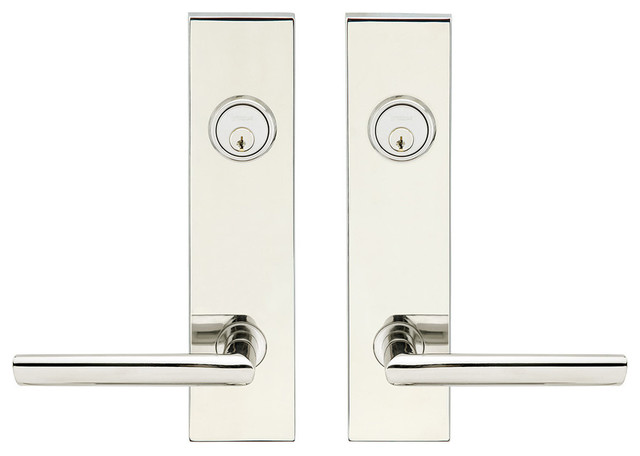 Stockholm Lever, Tubular Entry, Double Cylinder, Satin Stainless Steel ...