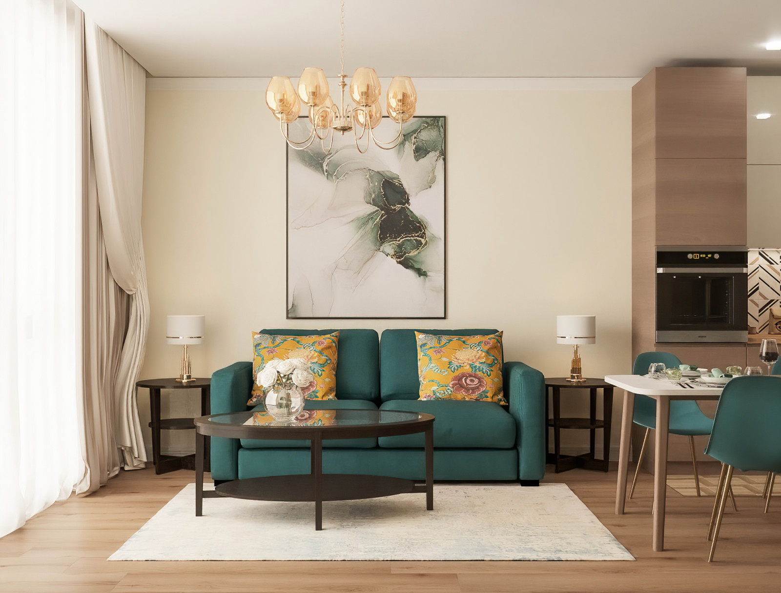 современные кухни/гостиные