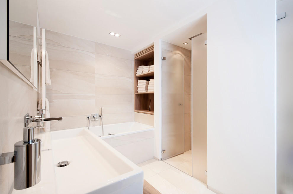 Bathroom - small rustic master bathroom idea
