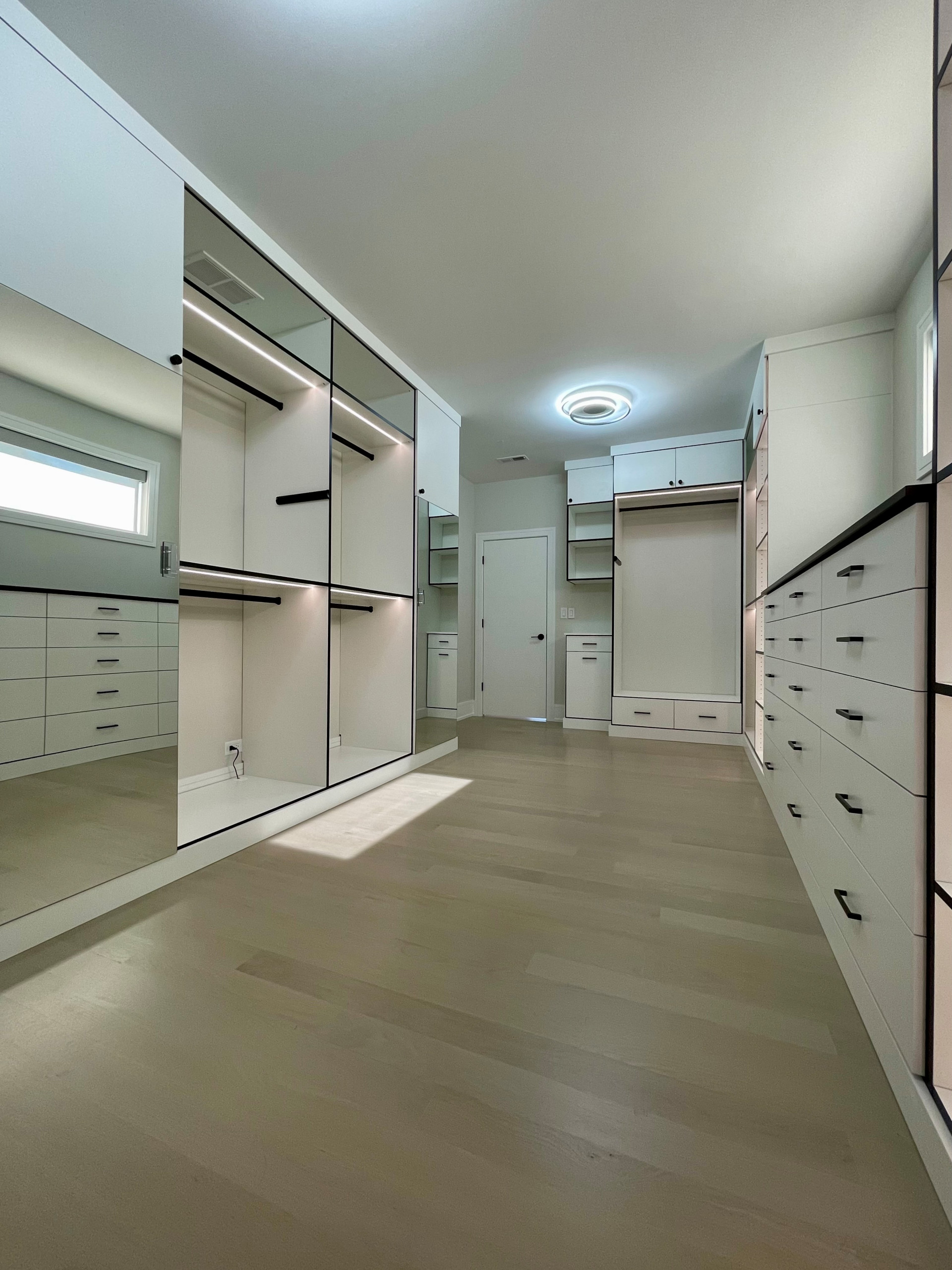 Mirrored doors