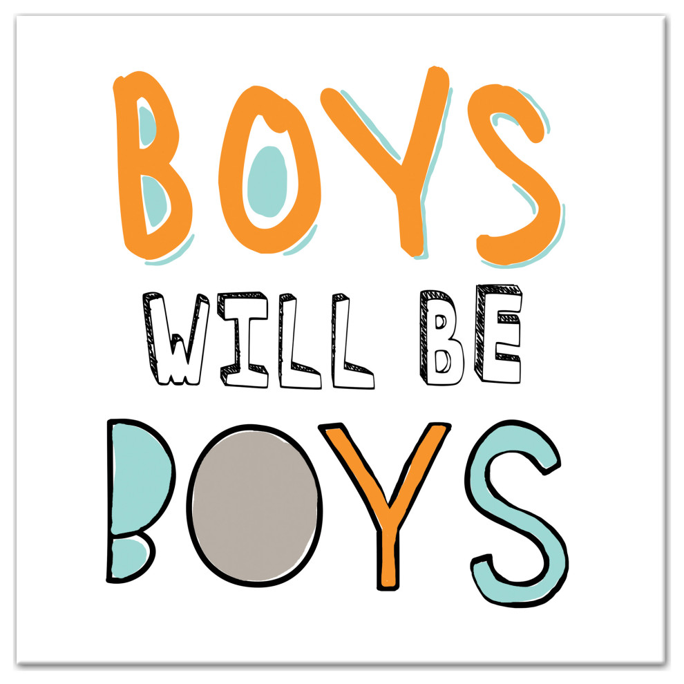Boys Will Be Boys 24x24 Canvas Wall Art
