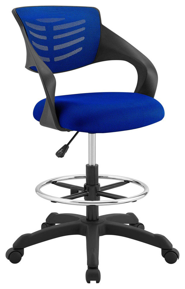 Thrive Mesh Drafting Chair, Blue