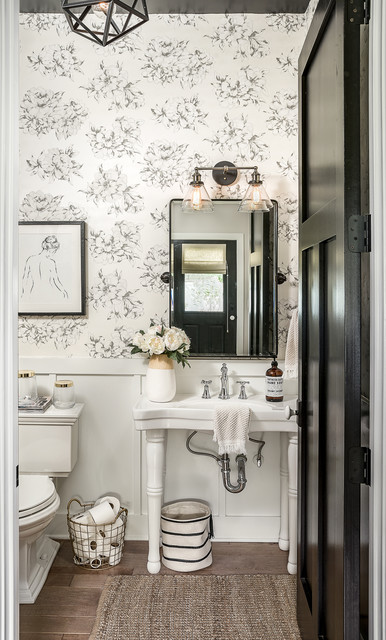 Willow Street Farmhouse Powder Room Chicago By M