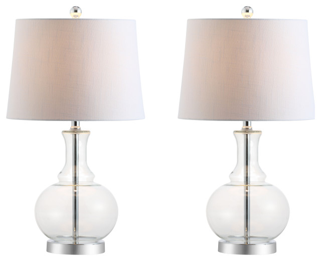 Lavelle 25" Glass Table Lamp, Set of 2