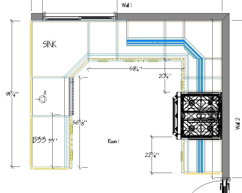 36” corner base what is the maximum sink that would fit?