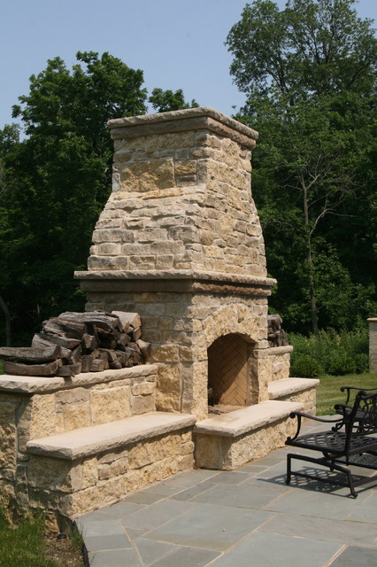 Stone Fireplace