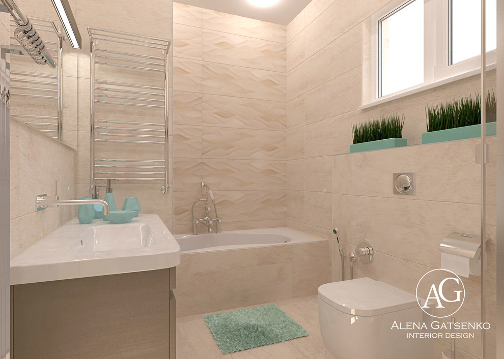 Дизайн частного дома в пастельных тонах