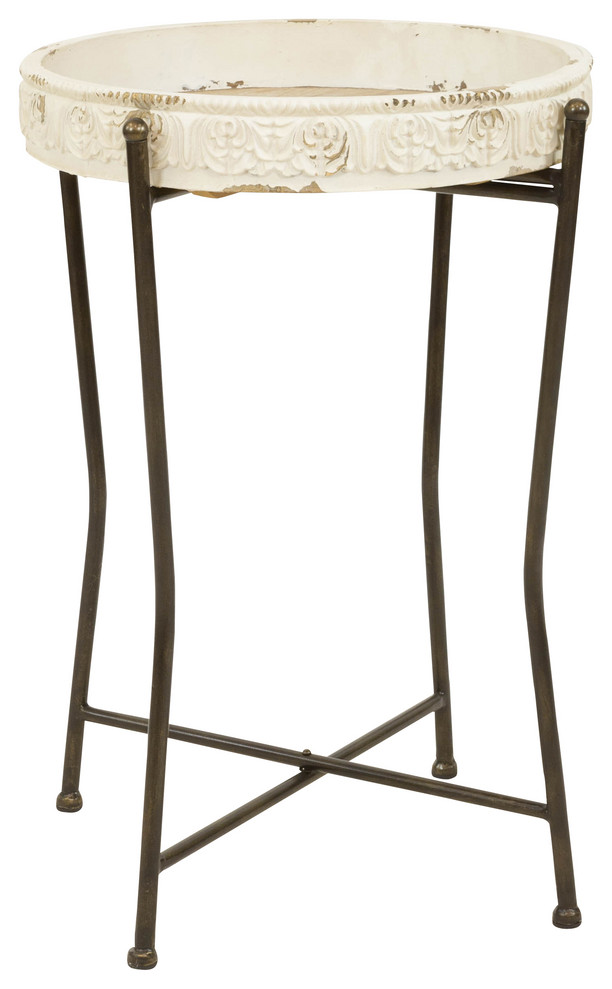 Sarina Farmhouse Accent Table Farmhouse Side Tables And End Tables by Aspire Home Accents