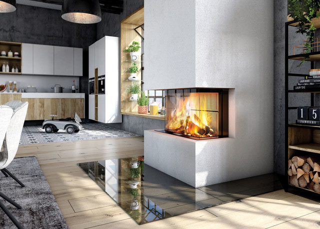 Kamine - modern contemporary-living-room