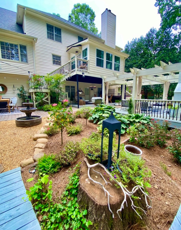 Hot Tub Spa Surround/Patio Pergola with Fireplace