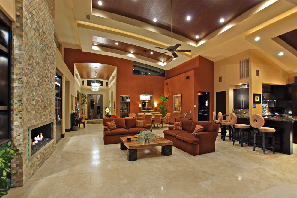 Santos Residence Contemporary Living Room Las Vegas