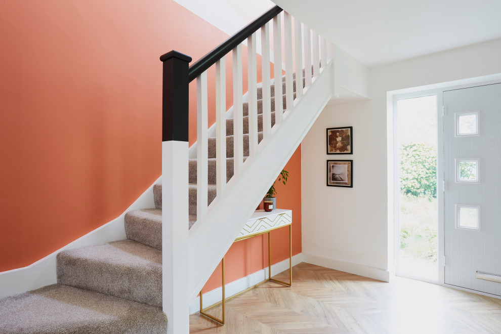 Colour Blocking Hall & Stair Design