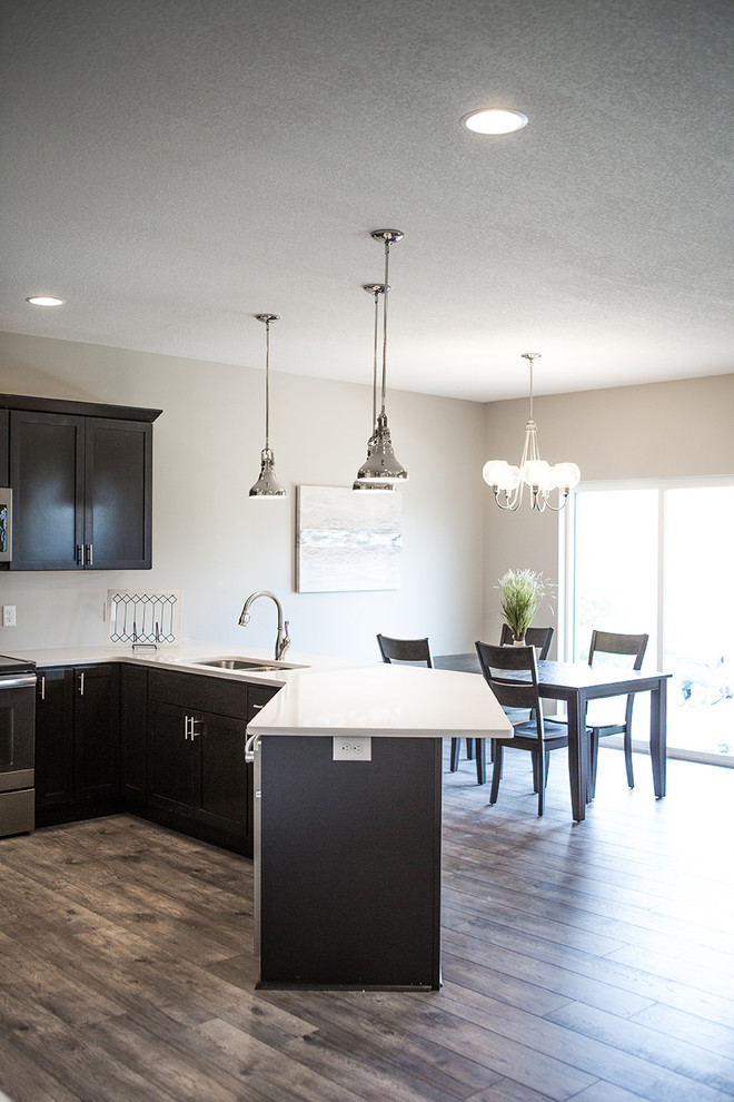 Small transitional dining room photo in Cedar Rapids