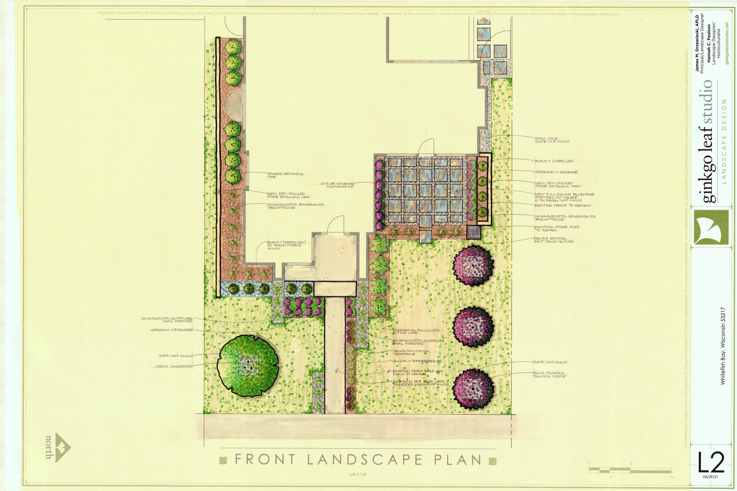 Modern Front Yard - Whitefish Bay, WI