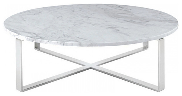 Rosa Round Marble Coffee Table Contemporary Coffee Tables By Ebpeters Houzz