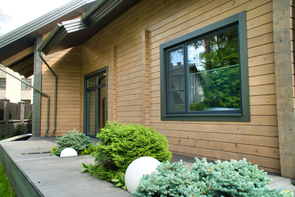 Одноэтажный загородный дом с вторым светом