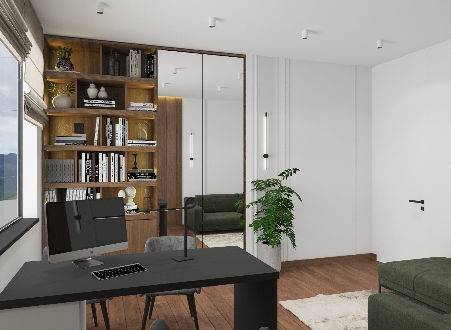 Кабинет в загородном коттедже