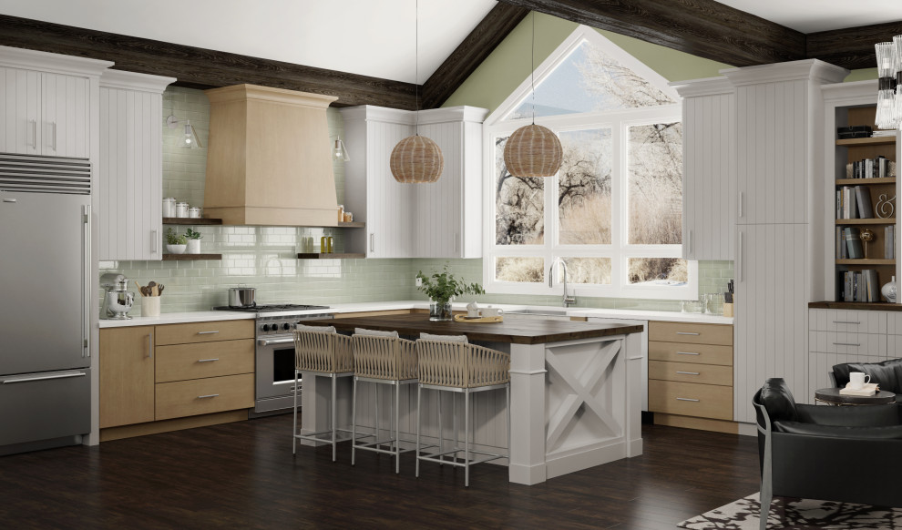Scandi Style Linea Kitchen with Shaplap-Inspired Cabinets
