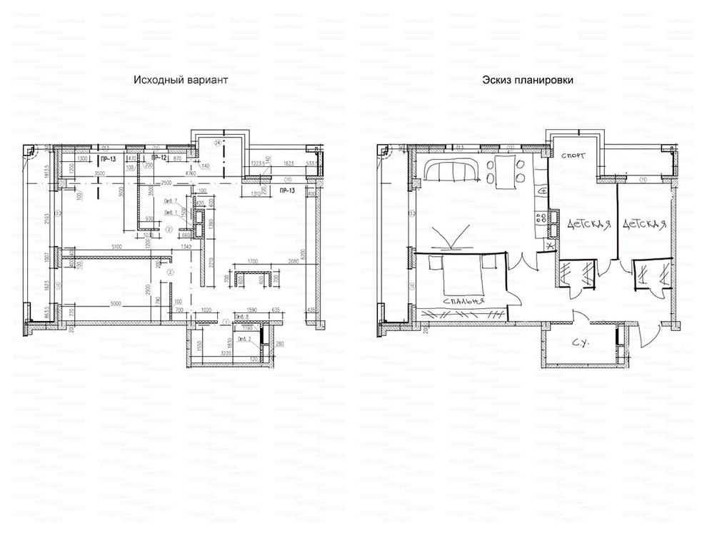 Идеи перепланировки для многокомнатных квартир
