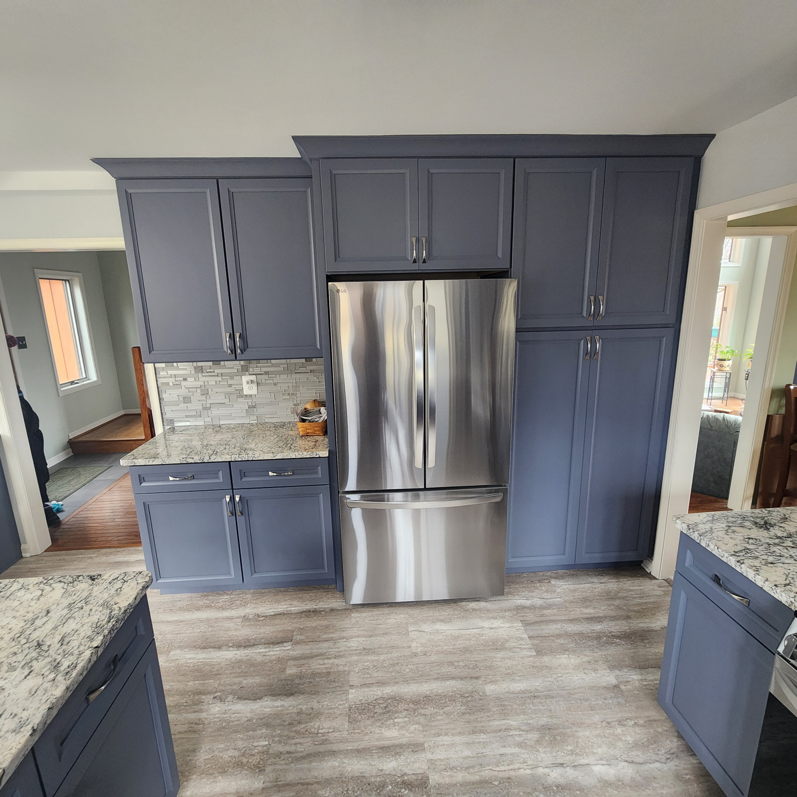 Blue cabinets