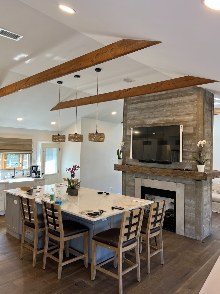 Open Concept Dual Fireplace