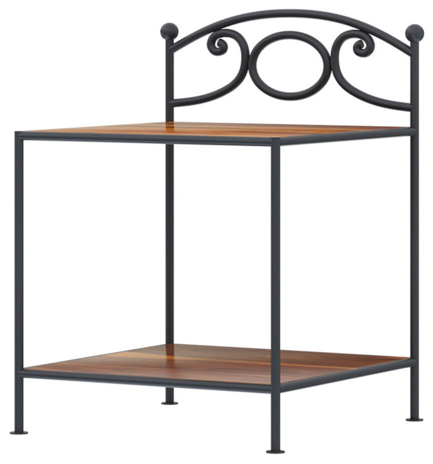 Choose from our 2 drawer, 3 drawer or art deco nightstands. nome industrial iron and solid wood 2 tier nightstand