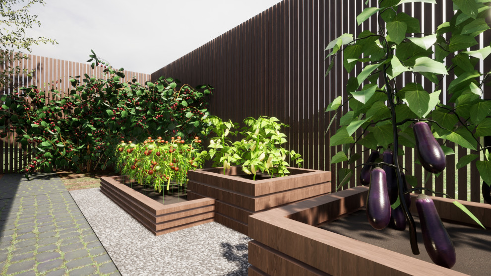 Коттедж ЖСК Горелый Хутор, Ландшафтный дизайн участка 6 соток