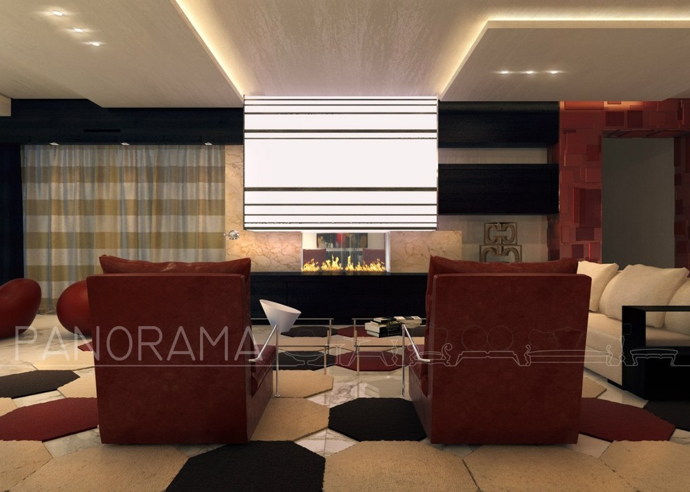 Проект гостиной-столовой, S - 135, 7 кв.м.