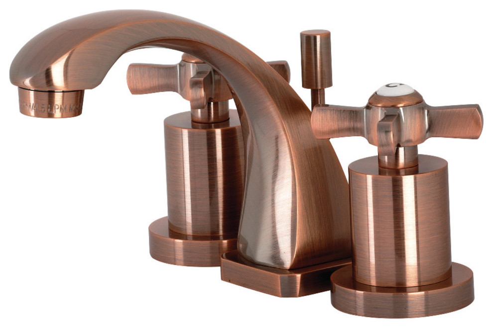KS494ZXAC Millennium 8 in. Widespread Bathroom Faucet, Antique Copper