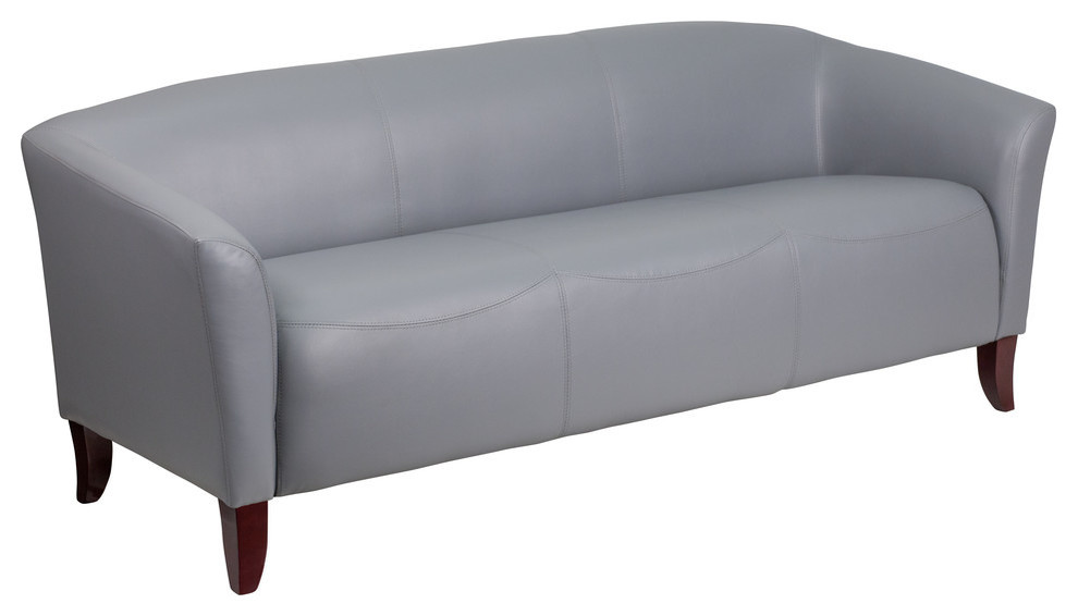 Hercules Imperial Series Gray Leather Soft Sofa - Transitional - Sofas
