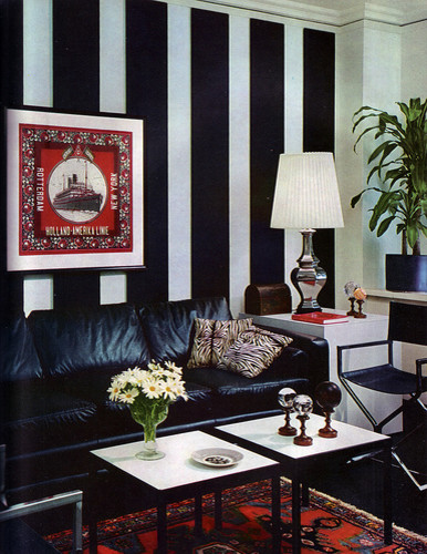 Vintage Black-and-White Striped Chic - Eclectic - Living ...
