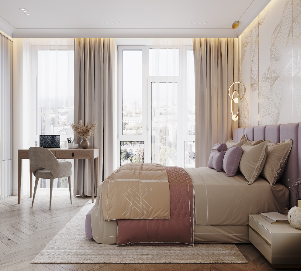 Спальня в нежных тонах