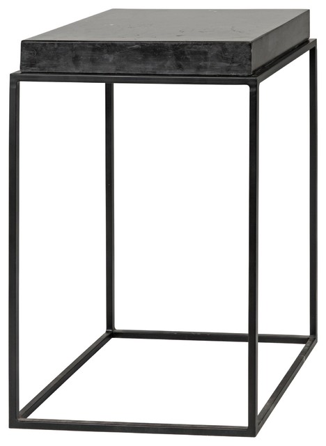 25 T Set Of 2 Lorin Side Table Solid Black Stone Top Square Metal Base Modern 25 T Set Of 2 Lorin Side Table Solid Black Stone Top Square Metal Base Modern