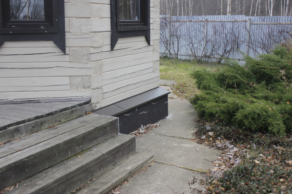 Утепление и отделка цоколя дома и бани в КП "Денисьево"