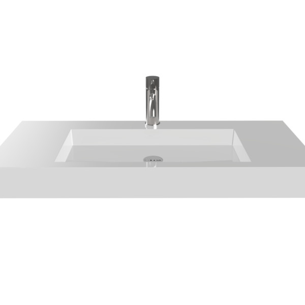 Badeloft Stone Resin Wallmounted Sink Contemporary Bathroom Sinks