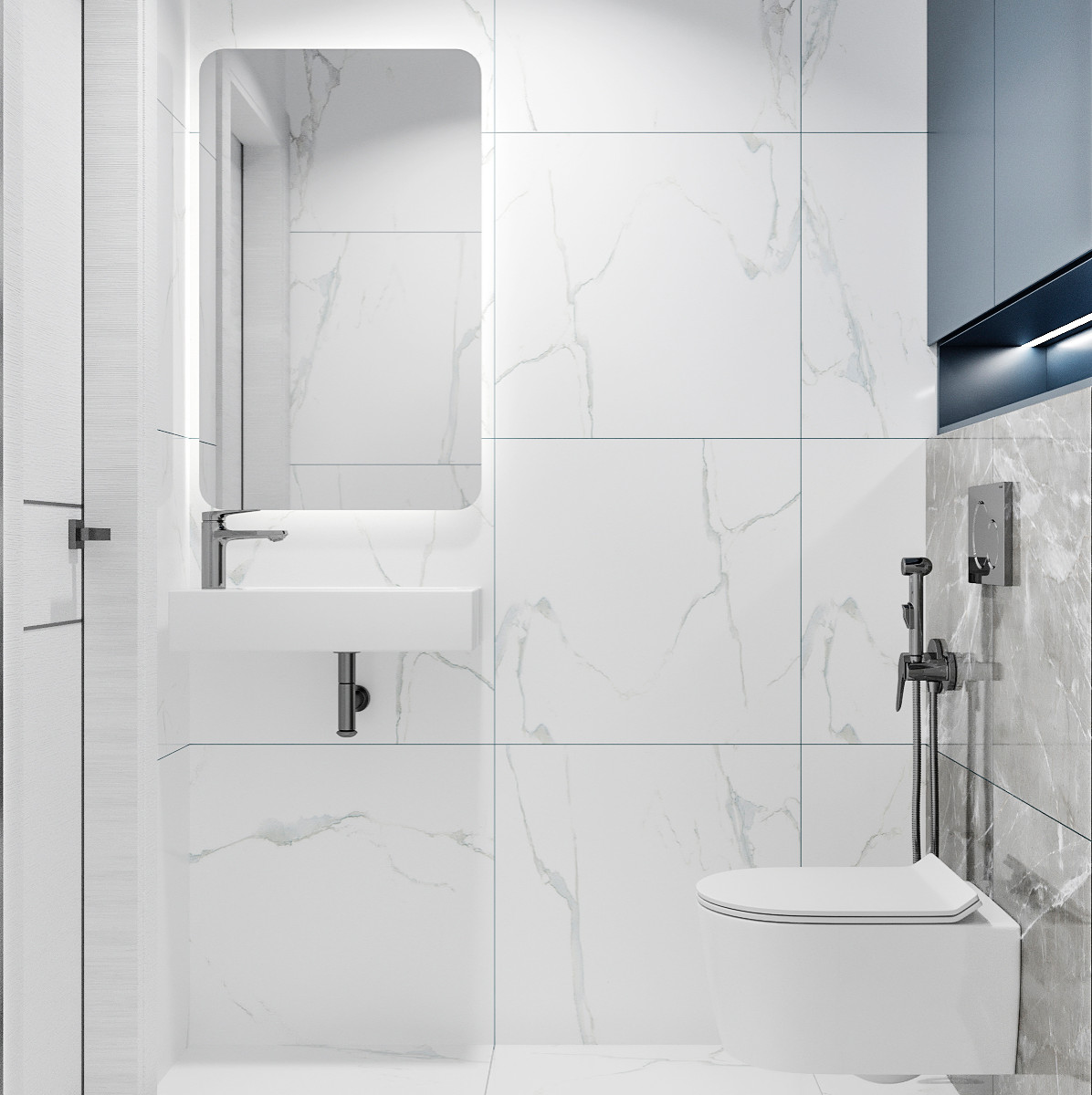 Трехкомнатная квартира в свежих оттенках