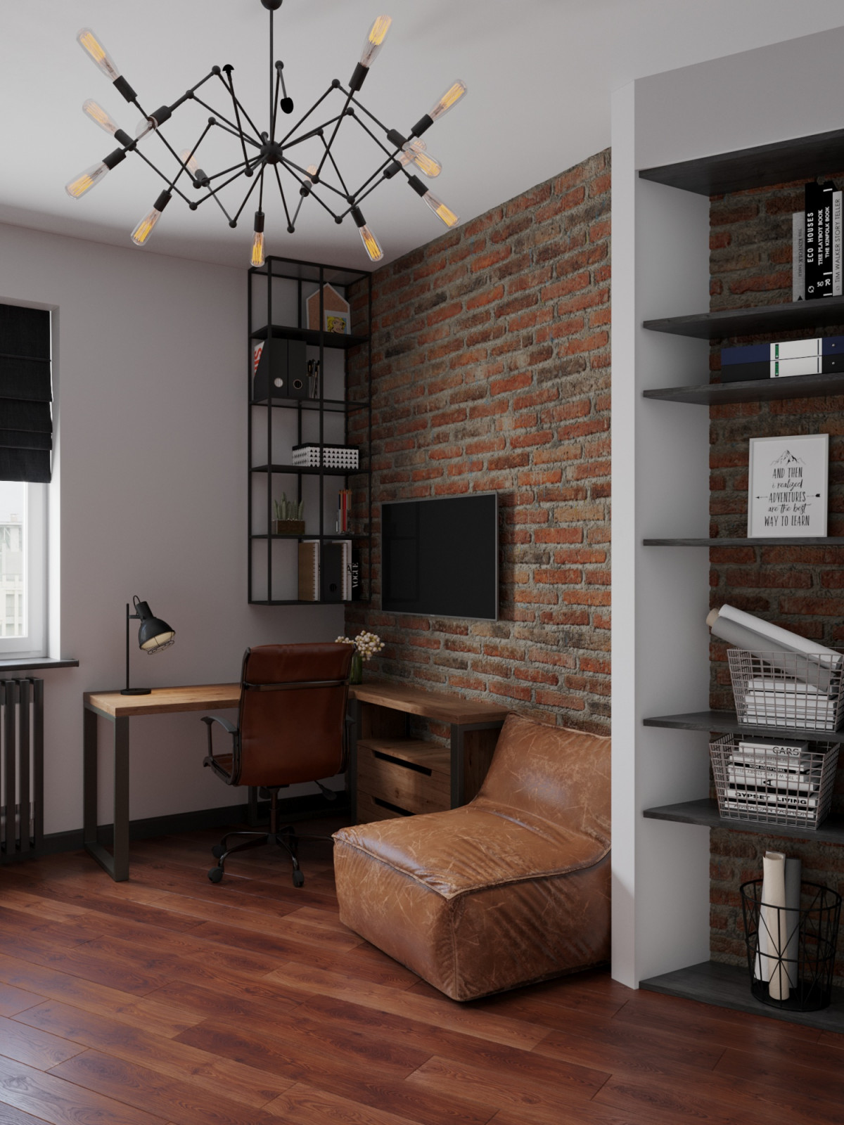 Комната для подростка в стиле лофт