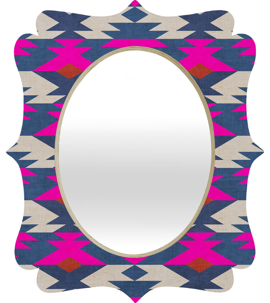 Holli Zollinger Diamond Kilim Quatrefoil Mirror