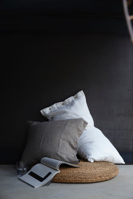 Rough Linen Bedding contemporary