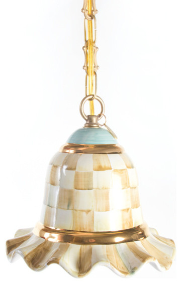 Parchment Check Pendant Lamp Small Mackenzie Childs Eclectic Parchment Check Pendant Lamp Small Mackenzie Childs