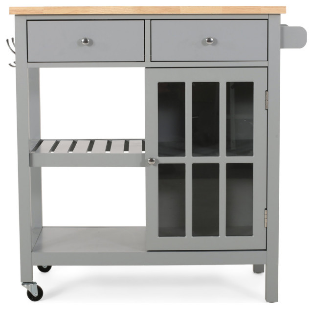 Marlon Kitchen Cart With Wheels Transitional Kitchen Islands And
