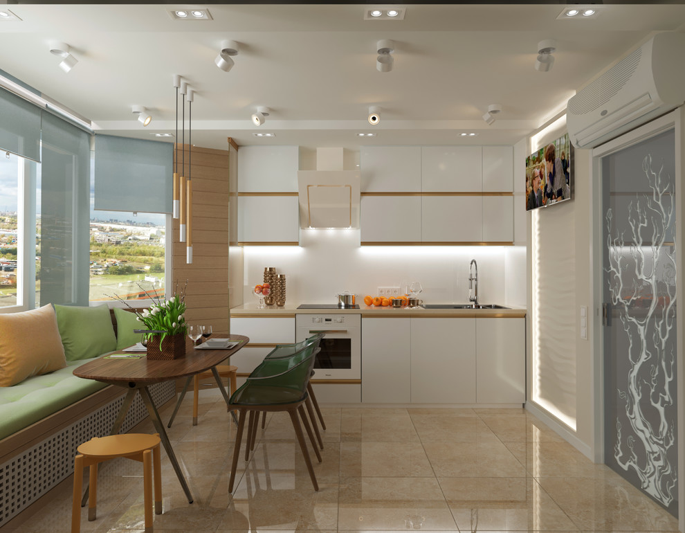 Интерьерное решение кухни в типовом доме серии 111м