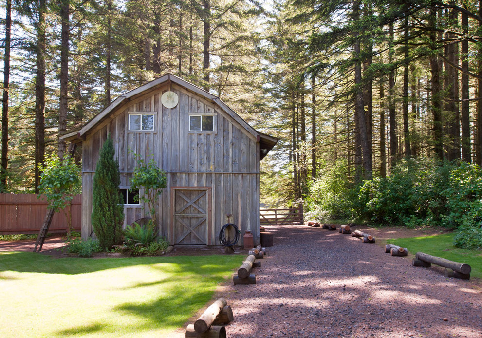 Exteriors Rustic Shed Portland by Trusty Real