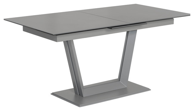Gray Ceramic Top Extendable Dining Table