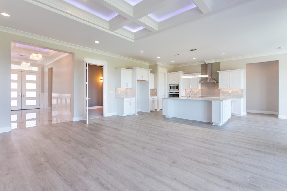 Example of a transitional kitchen design in Seattle