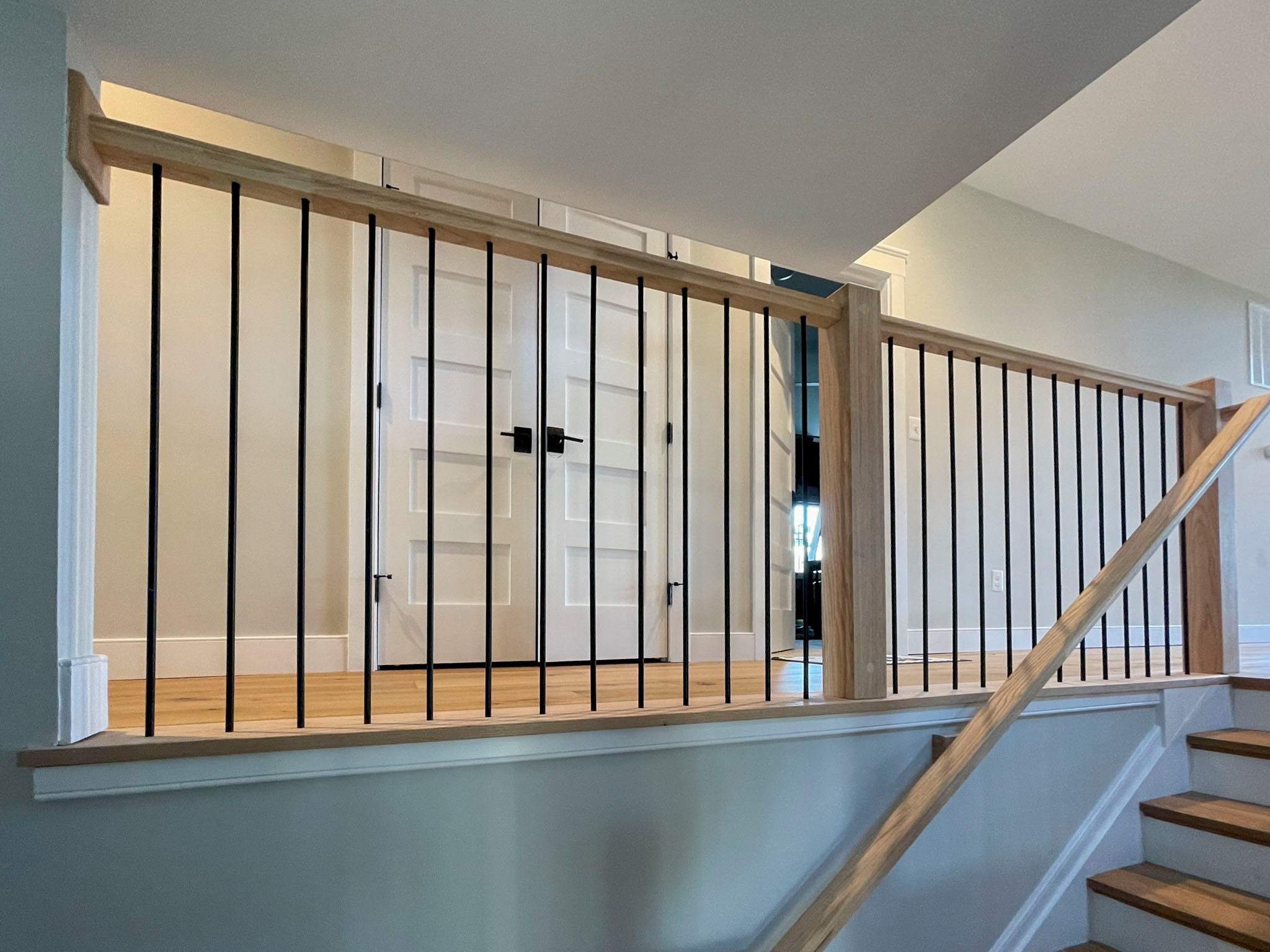 102_Straight-Freestanding Stairs/Landing in Barn Style Home, Leesburg VA 20175