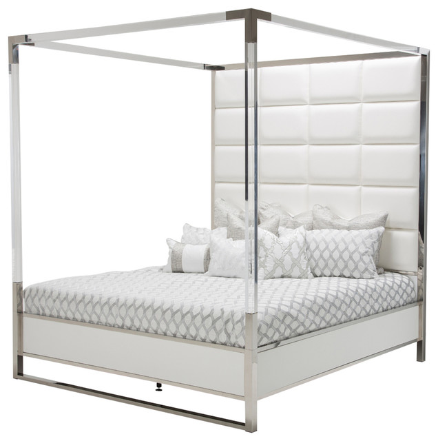 Aico Michael Amini State St Metal Canopy Bed Contemporary Aico Michael Amini State St Metal Canopy Bed Contemporary Beds By Unlimited Furniture Group