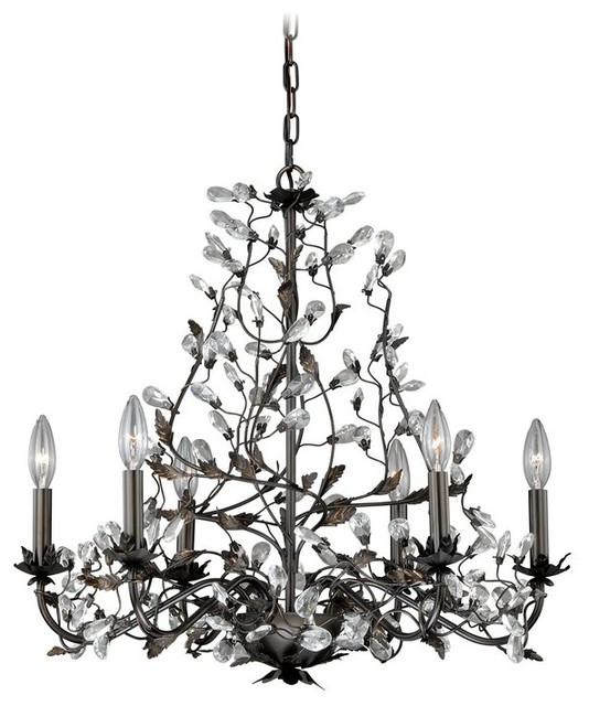 Trellis 6L Chandelier Traditional Chandeliers by Hansen Wholesale