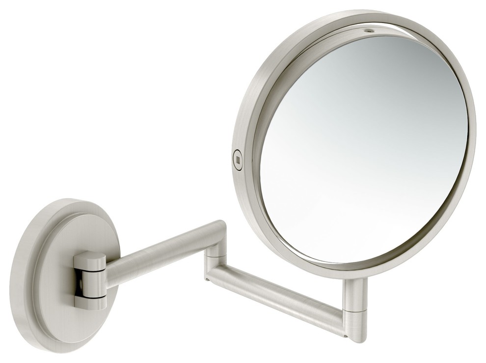 Arris 5X Magnifying Mirror, Brushed Nickel