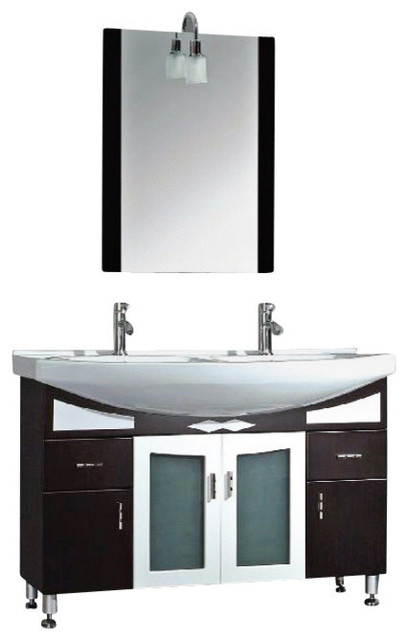 atchison 48" black cherry double vanity set - contemporary atchison 48" black cherry double vanity set - contemporary